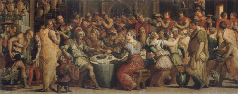 VASARI, Giorgio The festival meal in Ester oil painting picture